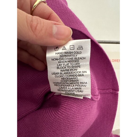 Vintage Sigrid Olsen Sport Petite M Knit Sweater Pink Rayon/Nylon Long Sleeve - Picture 13 of 13